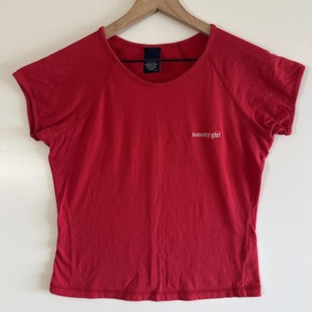 Large Vintage 2000 Tommy Hilfiger Tommy Girl Baby Tee